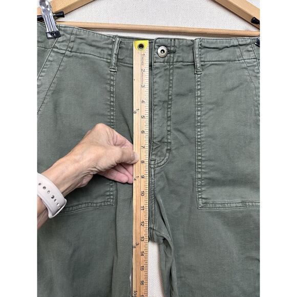 Pistola Women's Straight Leg Capri Pant SZ 33 Stretch Army Green Utility Grunge - Picture 6 of 13